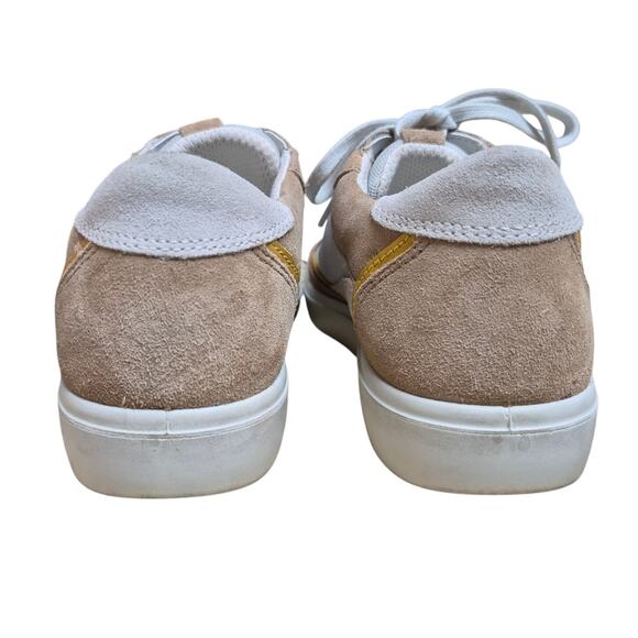 Ecco White Tan Multi Color Cashmere Soft Classic Retro Sneakers Shoes 9 - 9 1/2 - Picture 4 of 6